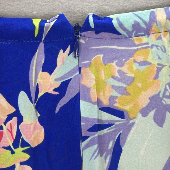 Yumi Kim - women’s 100% silk Liz Romper blue zean floral print 3/4 sleeve SZ XS - Picture 7 of 8